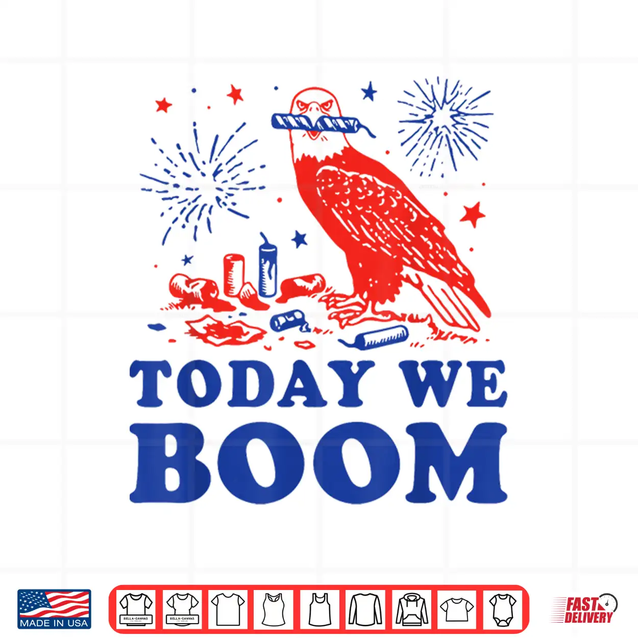 4Th Of July Eagle Beer Today We Boom Fireworks Shirt 4Th Of July Eagle Beer Today We Boom Fireworks Shirt