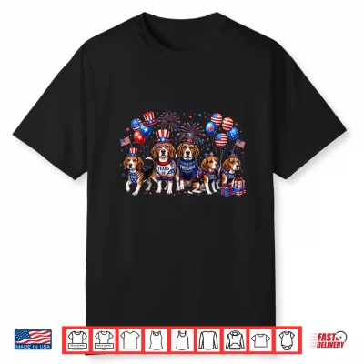 Beagle Dog 250 Years Anniversary 250Th 1776 2026 4Th Of July Shirt