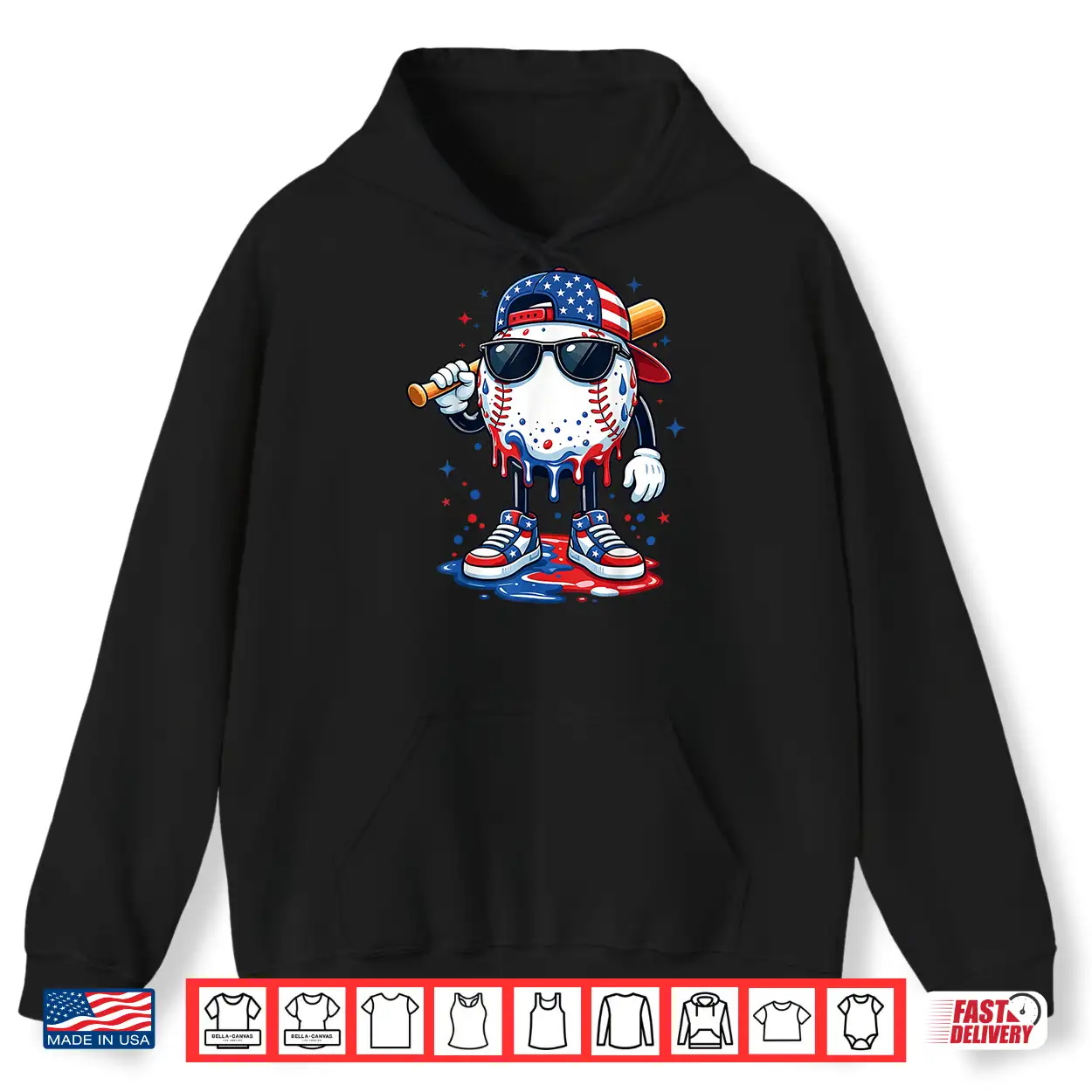Baseball Drip Ice Cream 4Th Of July American Usa Flag Boys Shirt Baseball Drip Ice Cream 4Th Of July American Usa Flag Boys Shirt
