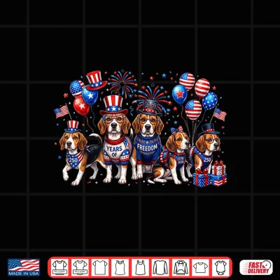 Beagle Dog 250 Years Anniversary 250Th 1776 2026 4Th Of July Shirt 4 Design Beagle Dog 250 Years Anniversary 250th 1776 2026 4th of July Shirt