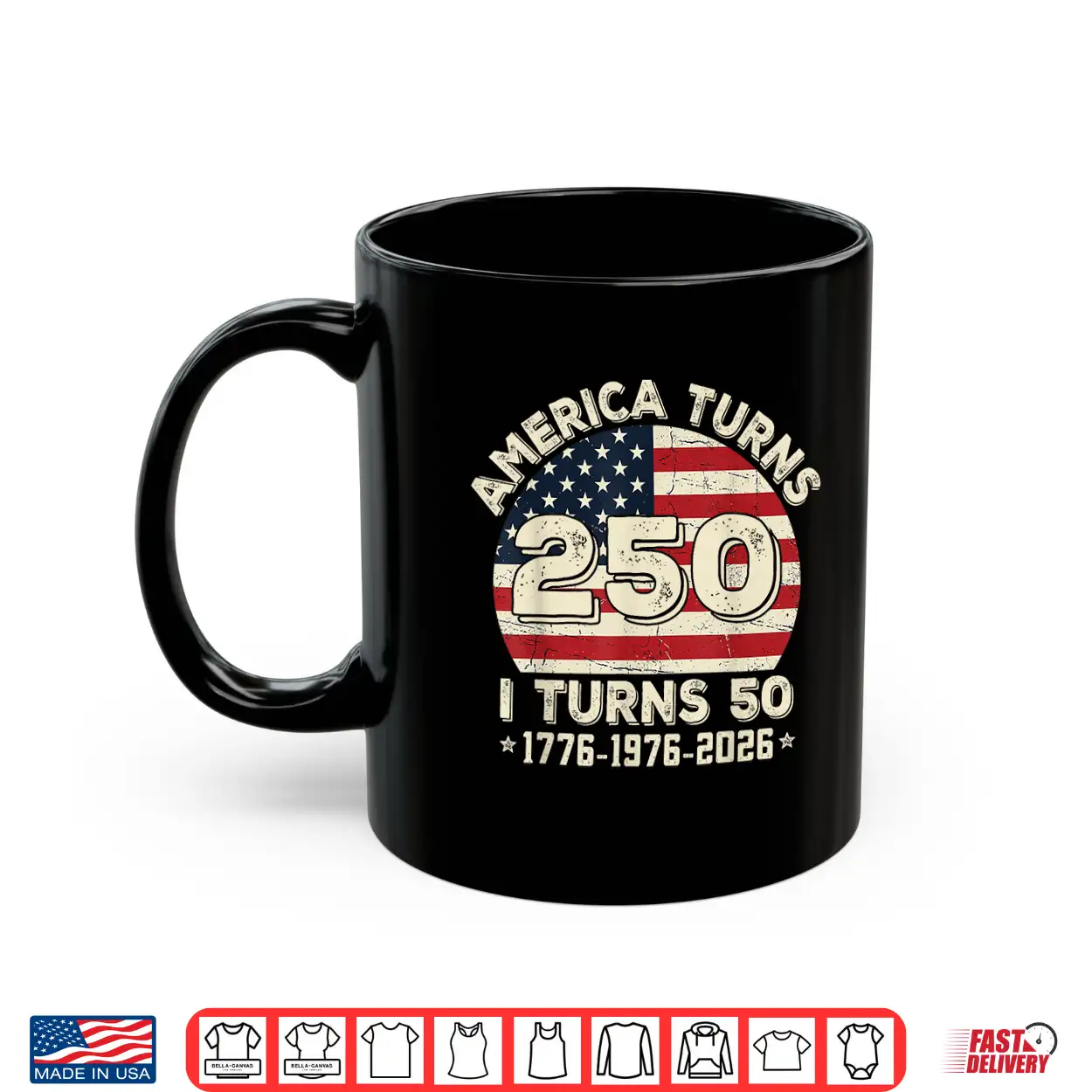50Th Birthday 1976 America Turns 250 I Turn 50 4Th Of July Shirt 50Th Birthday 1976 America Turns 250 I Turn 50 4Th Of July Shirt