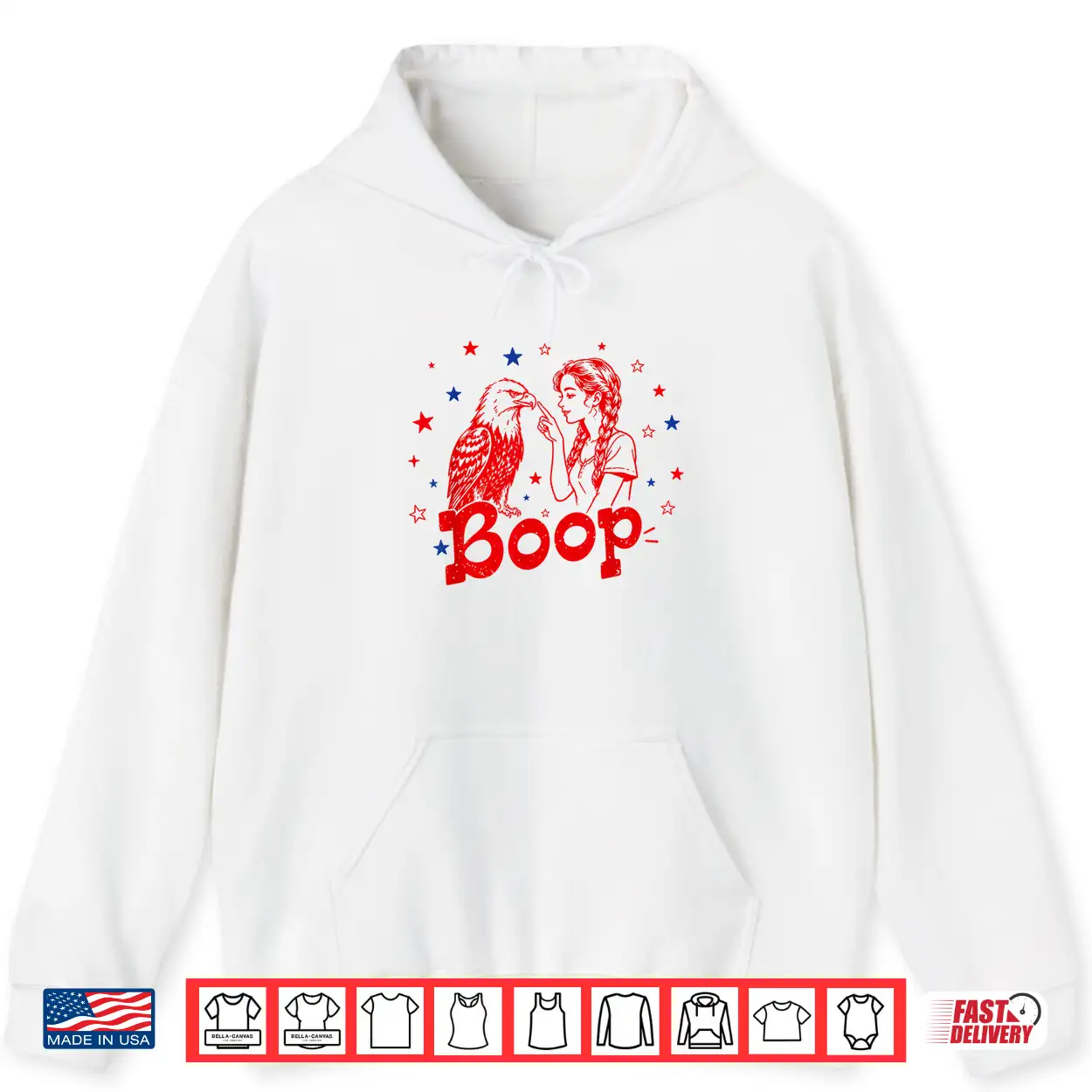 Boop Vintage Girl And Eagle Funny Patriotic 4Th Of July Shirt Boop Vintage Girl And Eagle Funny Patriotic 4Th Of July Shirt
