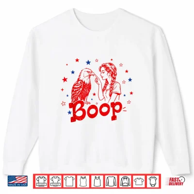 Boop Vintage Girl And Eagle Funny Patriotic 4Th Of July Shirt 2 Sweatshirt Boop Vintage Girl and Eagle Funny Patriotic 4th of July Shirt