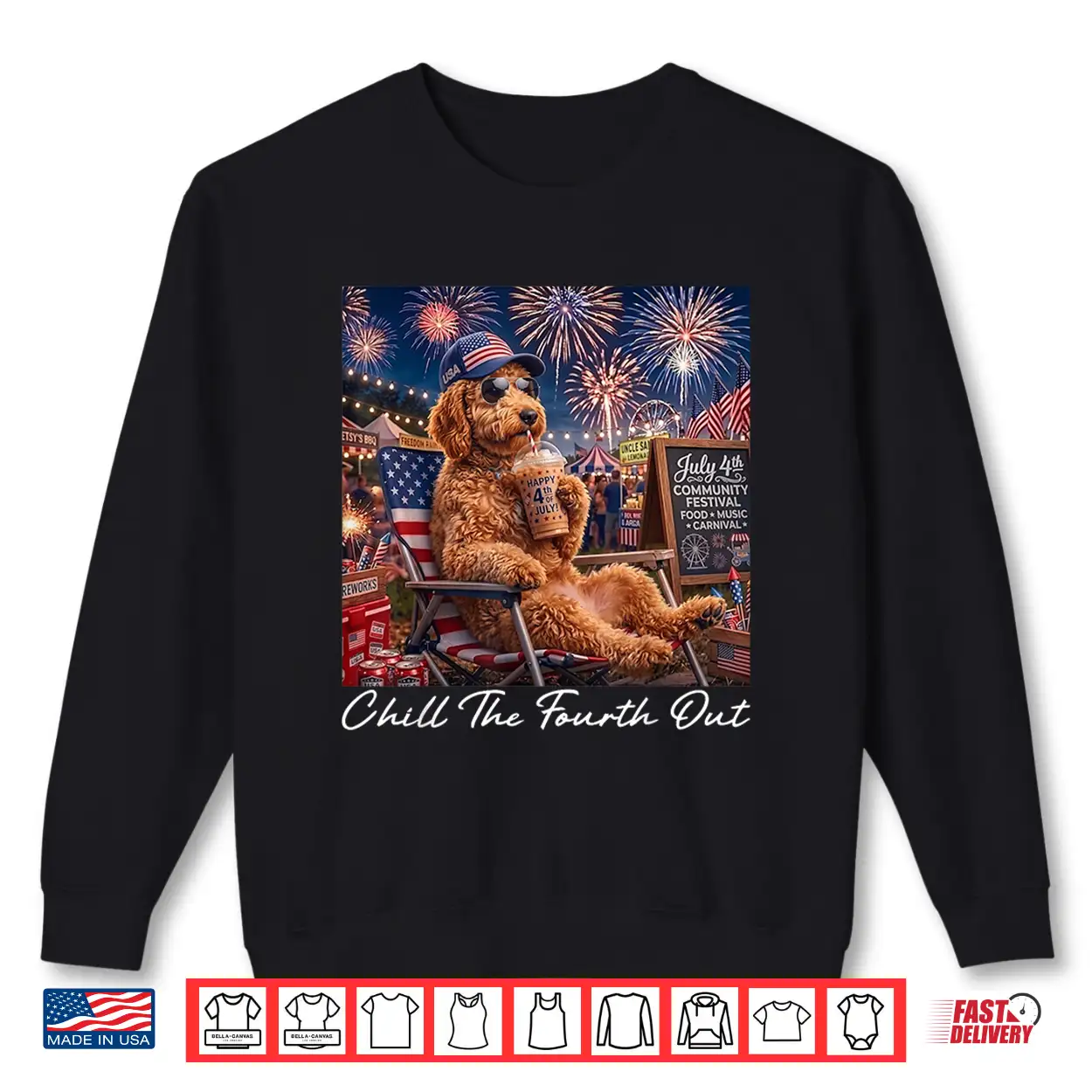 Chill The Fourth Out Funny Goldendoodle Coffee 4Th Of July Shirt Chill The Fourth Out Funny Goldendoodle Coffee 4Th Of July Shirt