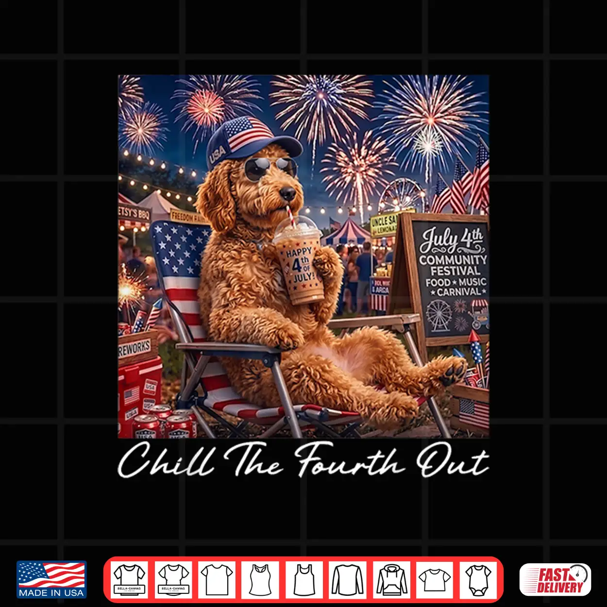 Chill The Fourth Out Funny Goldendoodle Coffee 4Th Of July Shirt Chill The Fourth Out Funny Goldendoodle Coffee 4Th Of July Shirt