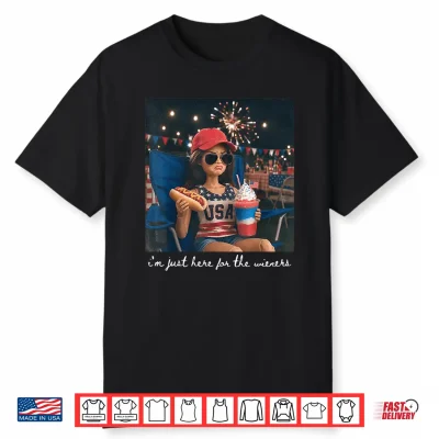 I’M Just Here For The Wieners American Fireworks 4Th Of July Shirt