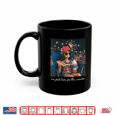 Mug Im Just Here for The Wieners American Fireworks 4th of July Shirt