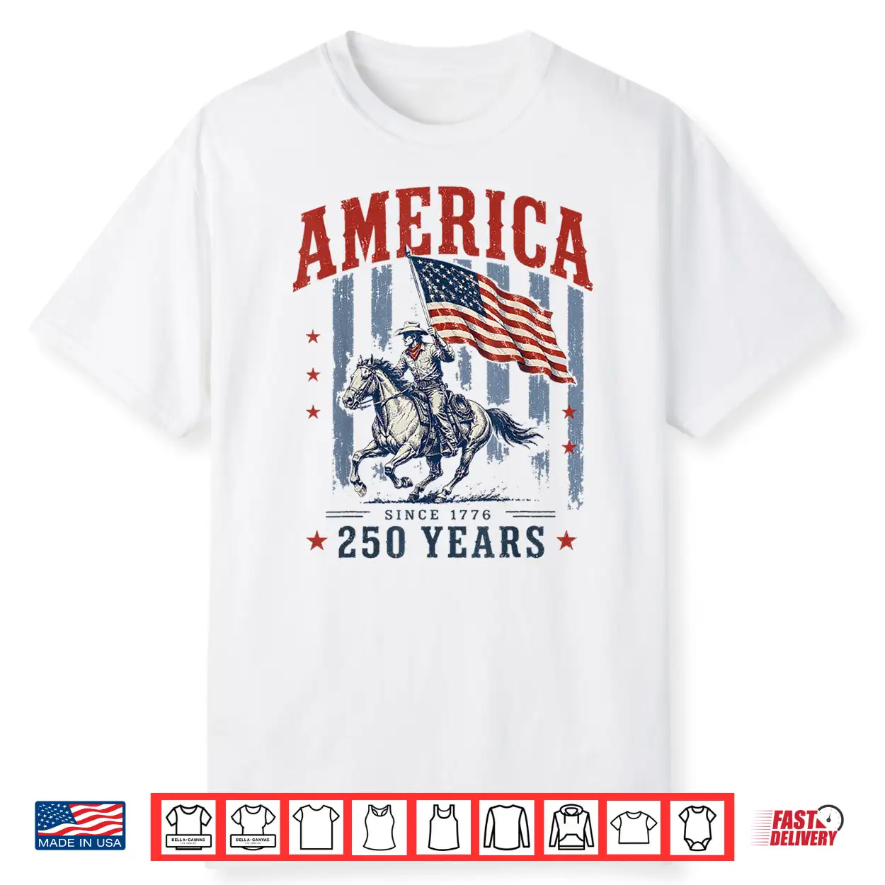 Preppy Retro Stripes America Cowboy Rodeo 250 Years Us Flag Shirt Preppy Retro Stripes America Cowboy Rodeo 250 Years Us Flag Shirt