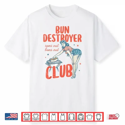 Retro Bun Destroyer Hot Dog Handlers Club 4Th Of July Couple Shirt