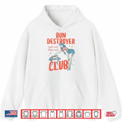 Hoodie Retro Bun Destroyer Hot Dog Handlers Club 4th of July Couple Shirt