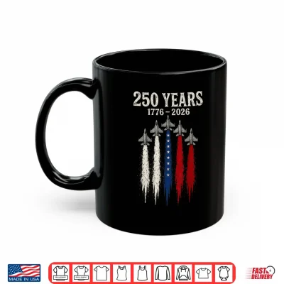 Mug USA 250 Years Patriotic Jet Fighter 250th Anniversary Shirt