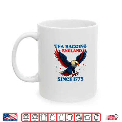 Mug Vintage Tea Bagging England Since 1773 Eagle 4th of July Shirt