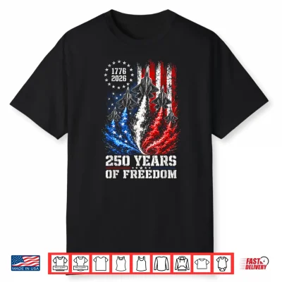 250 Years Us Flag Jets 1776 2026 250Th Anniversary Men Boys Shirt