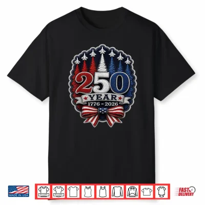 250Th Anniversary Usa Patriotic 250 Years Usa Chenille Patch Shirt