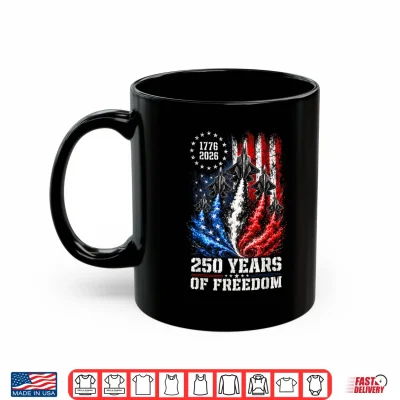 Mug 250 Years US Flag Jets 1776 2026 250th Anniversary Men Boys Shirt