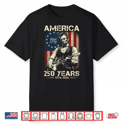 Abraham Lincoln Playing Guitar Us Flag 4Th Of July 1776 2026 Shirt