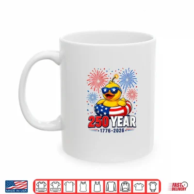 Mug America 250th Anniversary 4th of July Patriotic Rubber Duck Shirt