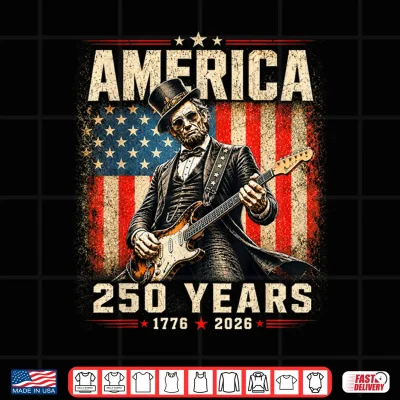 Design Abraham Lincoln Playing Guitar 4th of July Shirt
