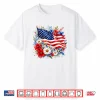 Floral American Flag Wildflowers Patriotic 4Th Of July Women Shirt