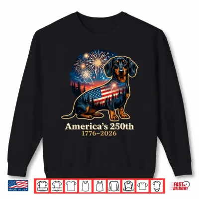 Sweatshirt Funny Dachshund 4th of July Shirt