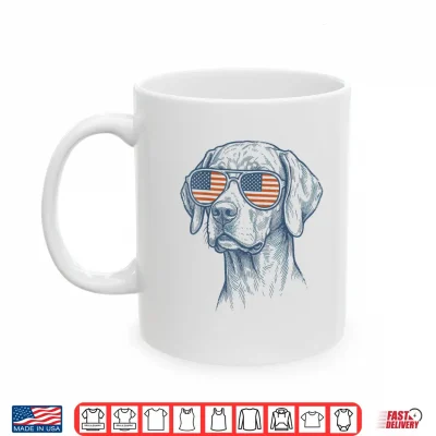 Mug Patriotic Vizsla Dog Mom Dad 4th of July Vintage Men Women Shirt