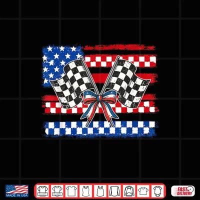 Patriotic Racing Flags Shirt Checkered Flag Usa Race Day Shirt 4 Design Patriotic Racing Flags Shirt Checkered Flag USA Race Day Shirt