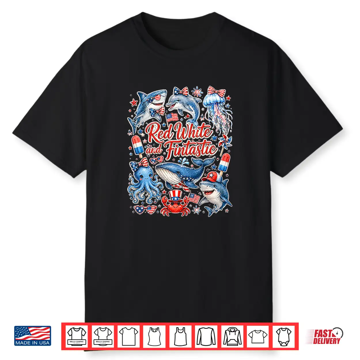 Sea Patriotic Ocean Red White And Fintastic 4Th Of July Premium Tri Blend Shirt Sea Patriotic Ocean Red White And Fintastic 4Th Of July Premium Tri Blend Shirt