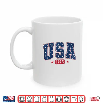 Mug Vintage USA Retro American Flag 4th of July Shirt