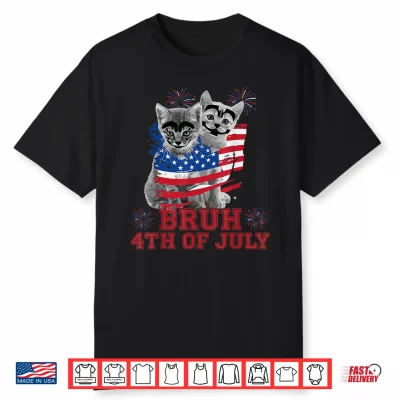 Funny Bruh 4Th Of July Boys Kids Flag Shirt