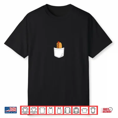 Hotdog Pocket Usa American Flag Fourth Of July Patriotic Men Shirt