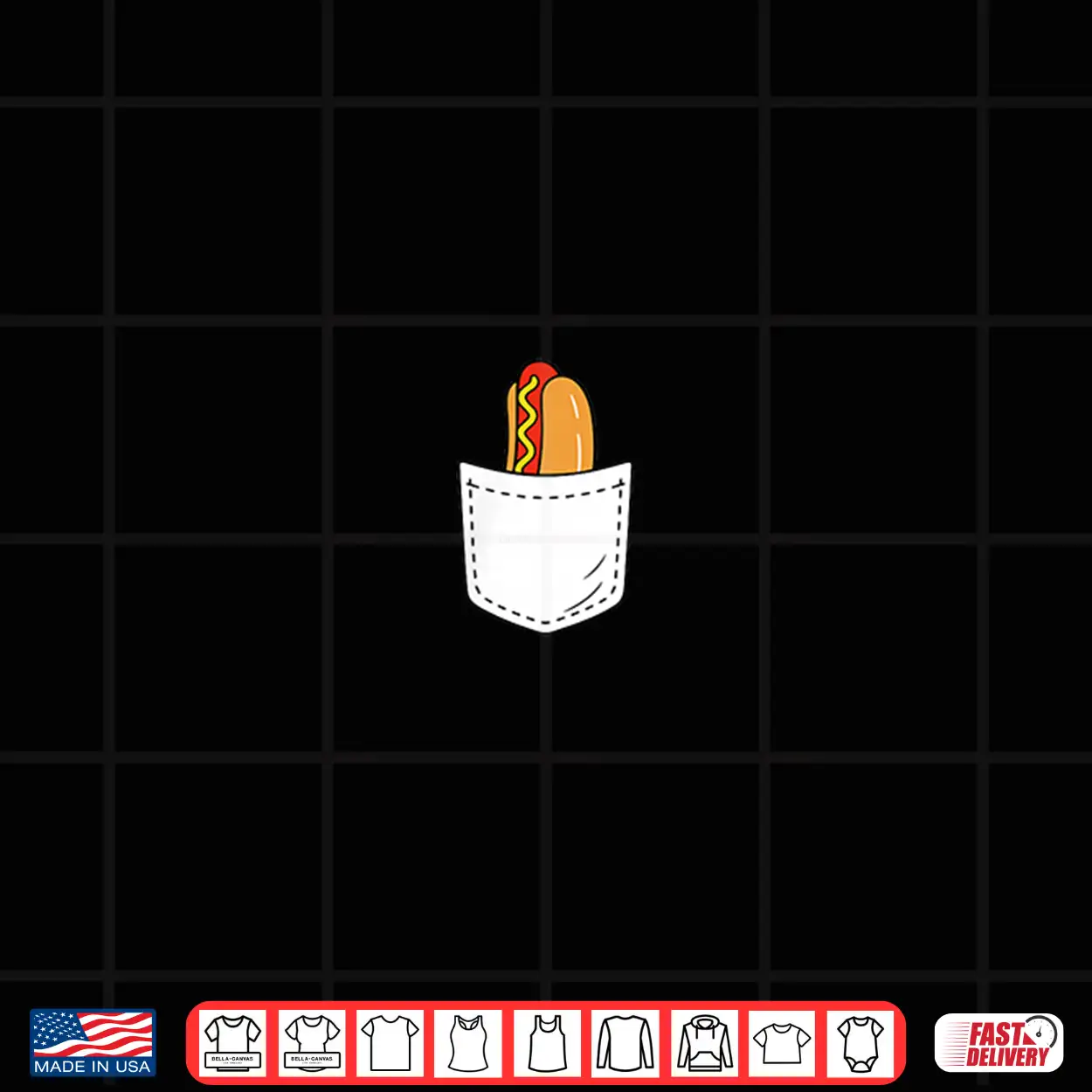 Hotdog Pocket Usa American Flag Fourth Of July Patriotic Men Shirt Hotdog Pocket Usa American Flag Fourth Of July Patriotic Men Shirt
