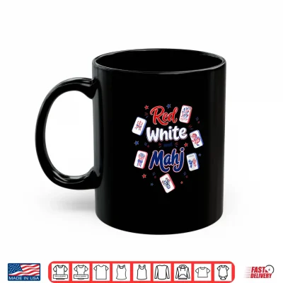 Mug Red White and Mahj 4th of July Patriotic Mah Jong Player Shirt