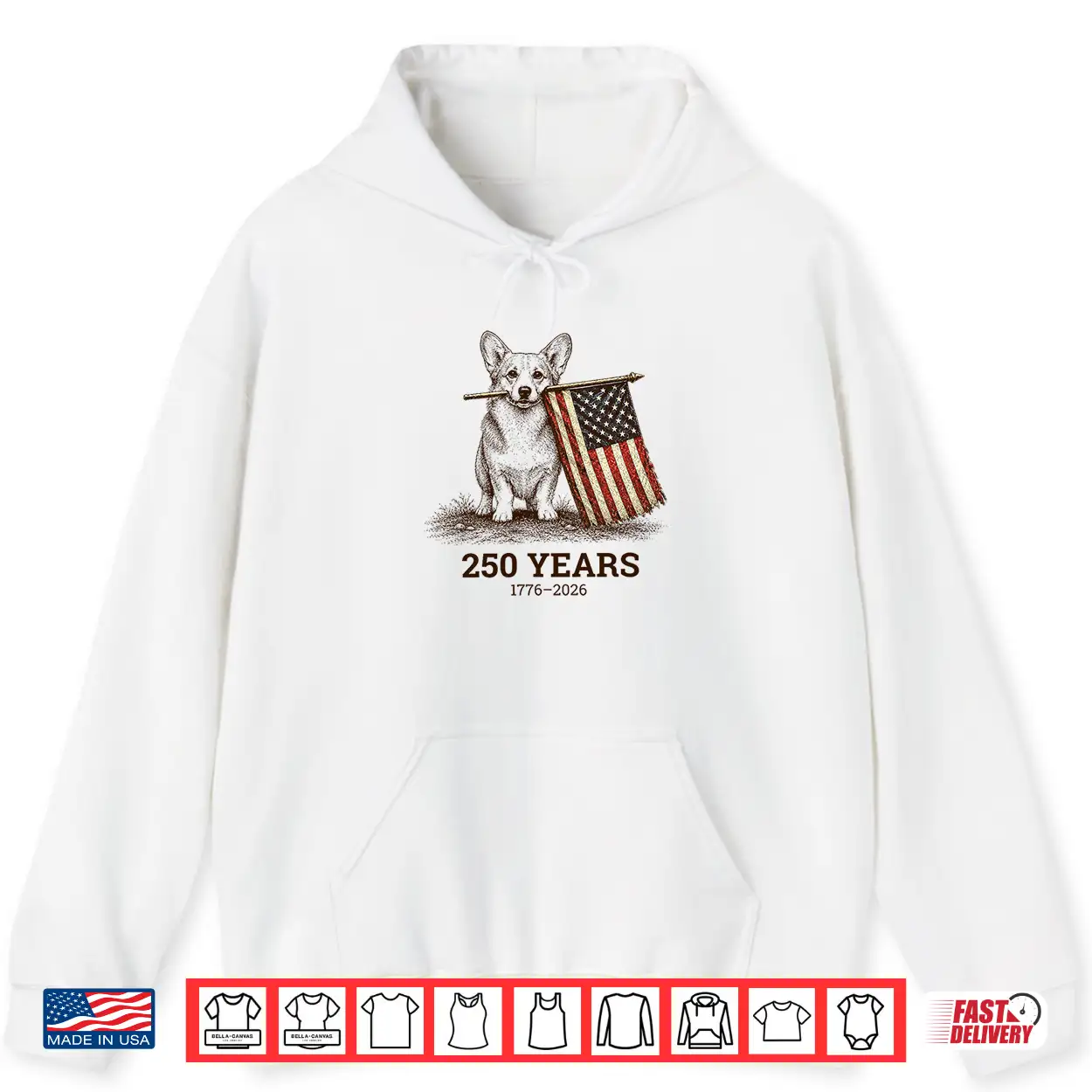 Vintage Corgi Patriotic Dog 250 Years 1776 2026 4Th Of July Premium Tri Blend Shirt Vintage Corgi Patriotic Dog 250 Years 1776 2026 4Th Of July Premium Tri Blend Shirt