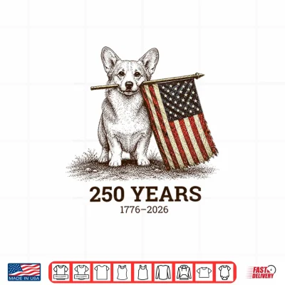 Vintage Corgi Patriotic Dog 250 Years 1776 2026 4Th Of July Premium Tri Blend Shirt 3 Design Vintage Corgi Patriotic Dog 250 Years 1776 2026 4th of July Premium Tri Blend Shirt