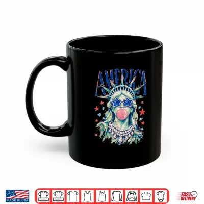 Vintage Statue Of Liberty Blowing Bubble America 4Th Of July Shirt 3 Mug Vintage Statue of Liberty Blowing Bubble America 4th of July Shirt