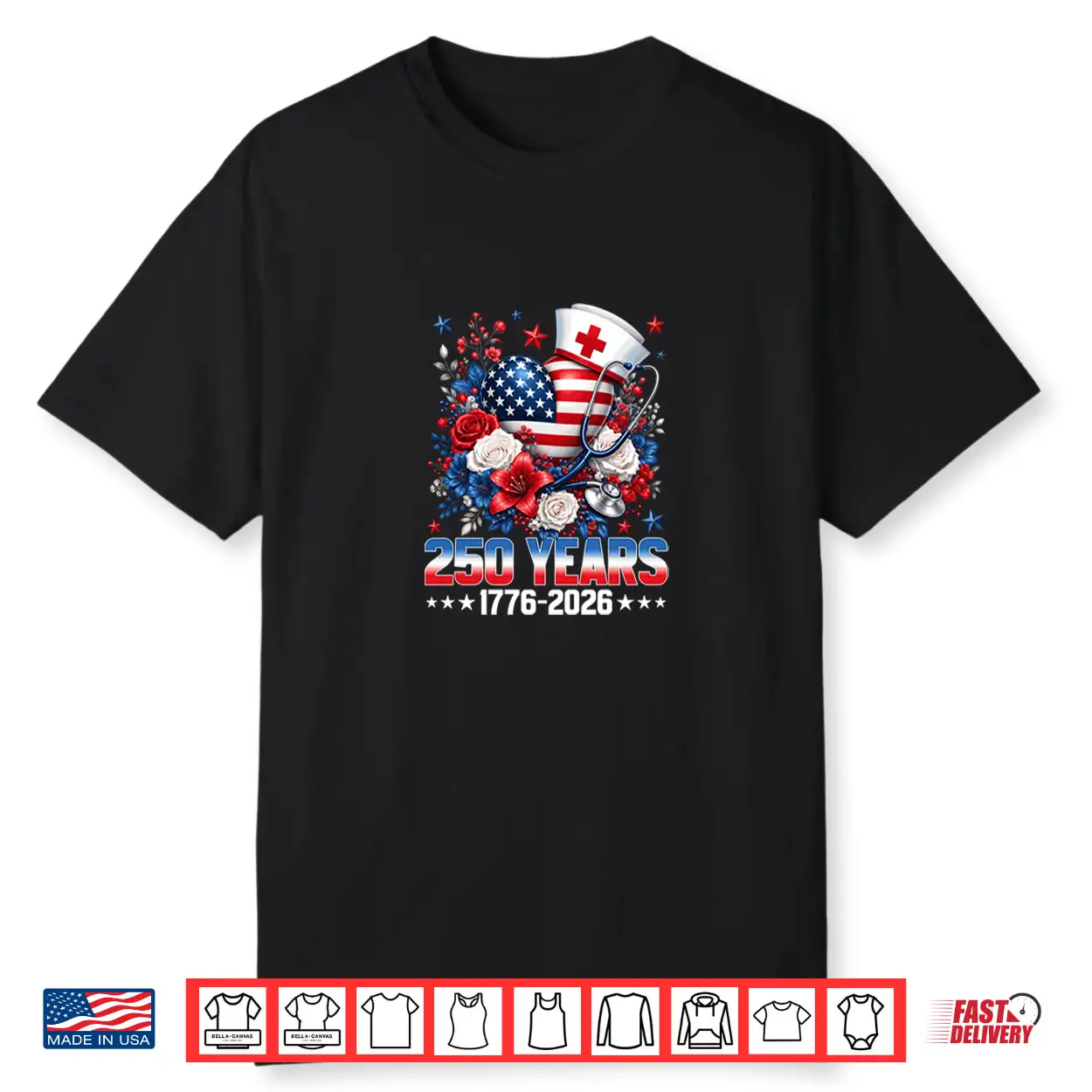 250 American Years 1776 2026 Nurses Girls American Flag Hear Shirt 250 American Years 1776 2026 Nurses Girls American Flag Hear Shirt