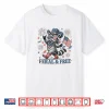4Th Of July Feral And Free Patriotic Raccoon Cowboy Shirt