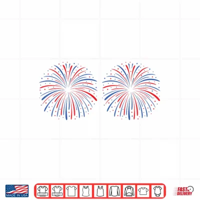 Design Matching 4th of July Couples Just Here for The Fireworks Shirt