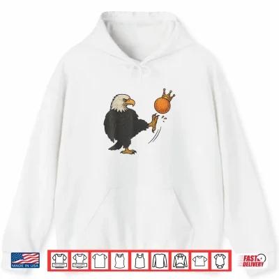 Hoodie No Kings in America Patriotic American Eagle 4th of July Performance Shirt