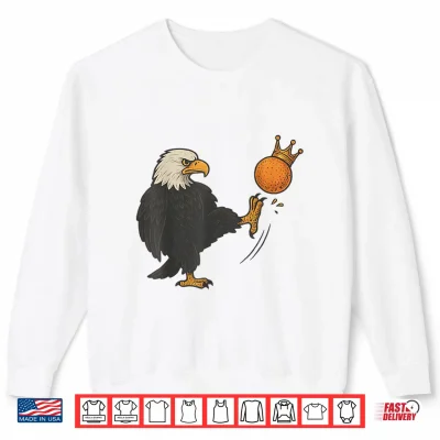Sweatshirt No Kings in America Patriotic American Eagle 4th of July Performance Shirt