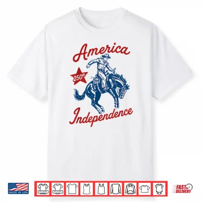 Usa 250Th Anniversary Patriotic Western Freedom 4Th Of July Shirt