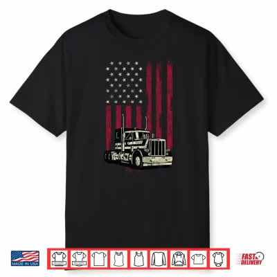 Trucker Vintage American Flag 4Th Of July Tee Gift Performance Shirt