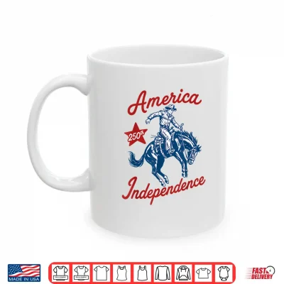 Mug USA 250th Anniversary Patriotic Western Freedom 4th of July Shirt