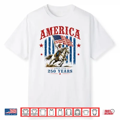 America 250Th Anniversary Western Patriotic 4Th Of July Shirt