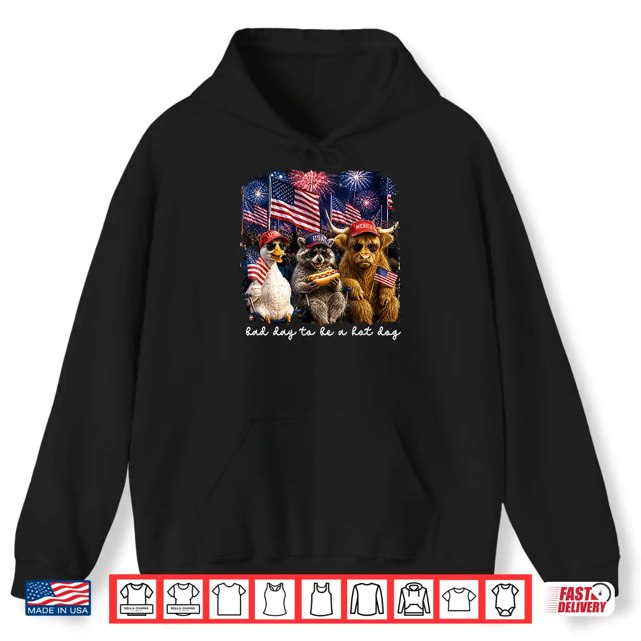 Bad Day To Be A Hotdog Goose Raccoon 4Th Of July Patriotic Shirt Bad Day To Be A Hotdog Goose Raccoon 4Th Of July Patriotic Shirt
