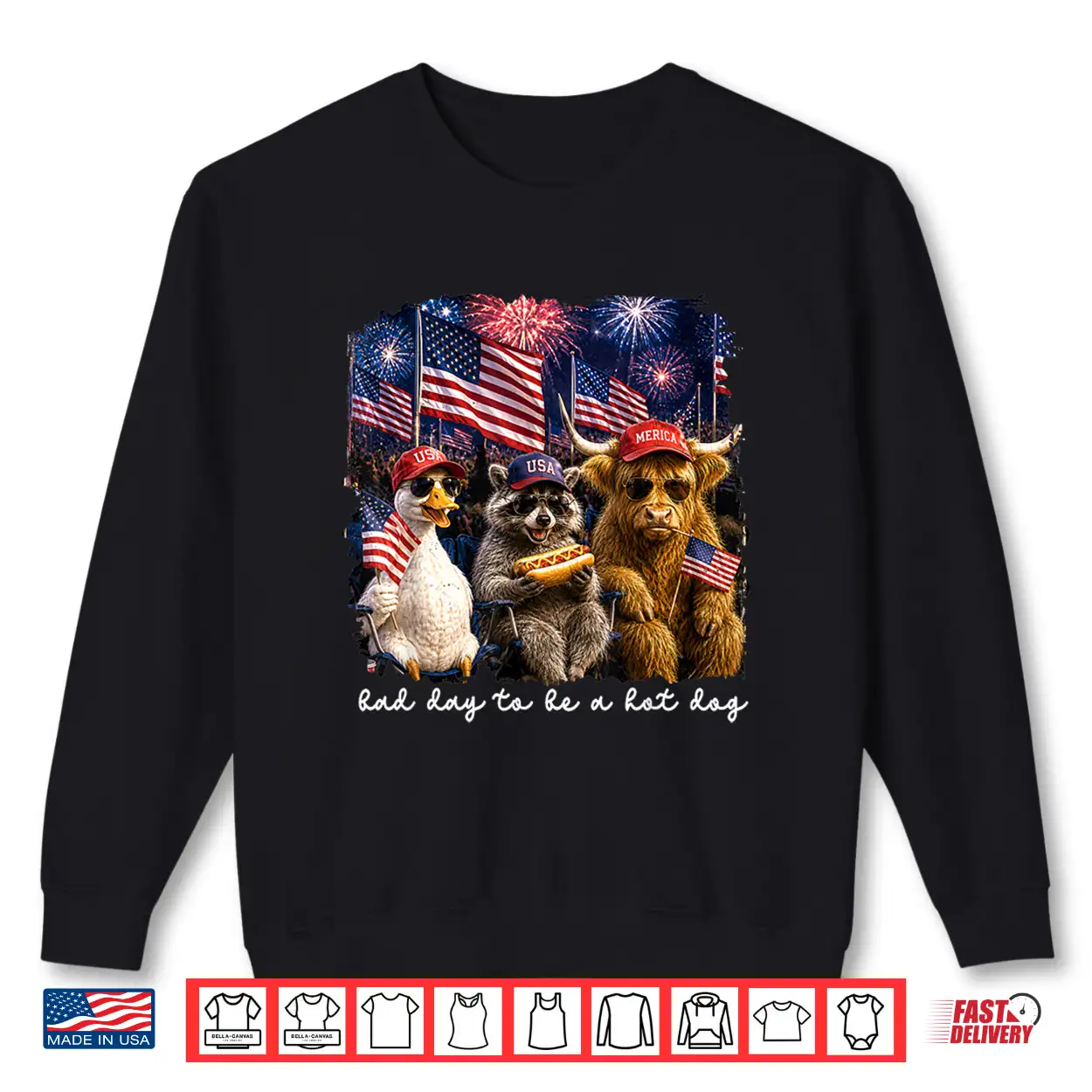 Bad Day To Be A Hotdog Goose Raccoon 4Th Of July Patriotic Shirt Bad Day To Be A Hotdog Goose Raccoon 4Th Of July Patriotic Shirt