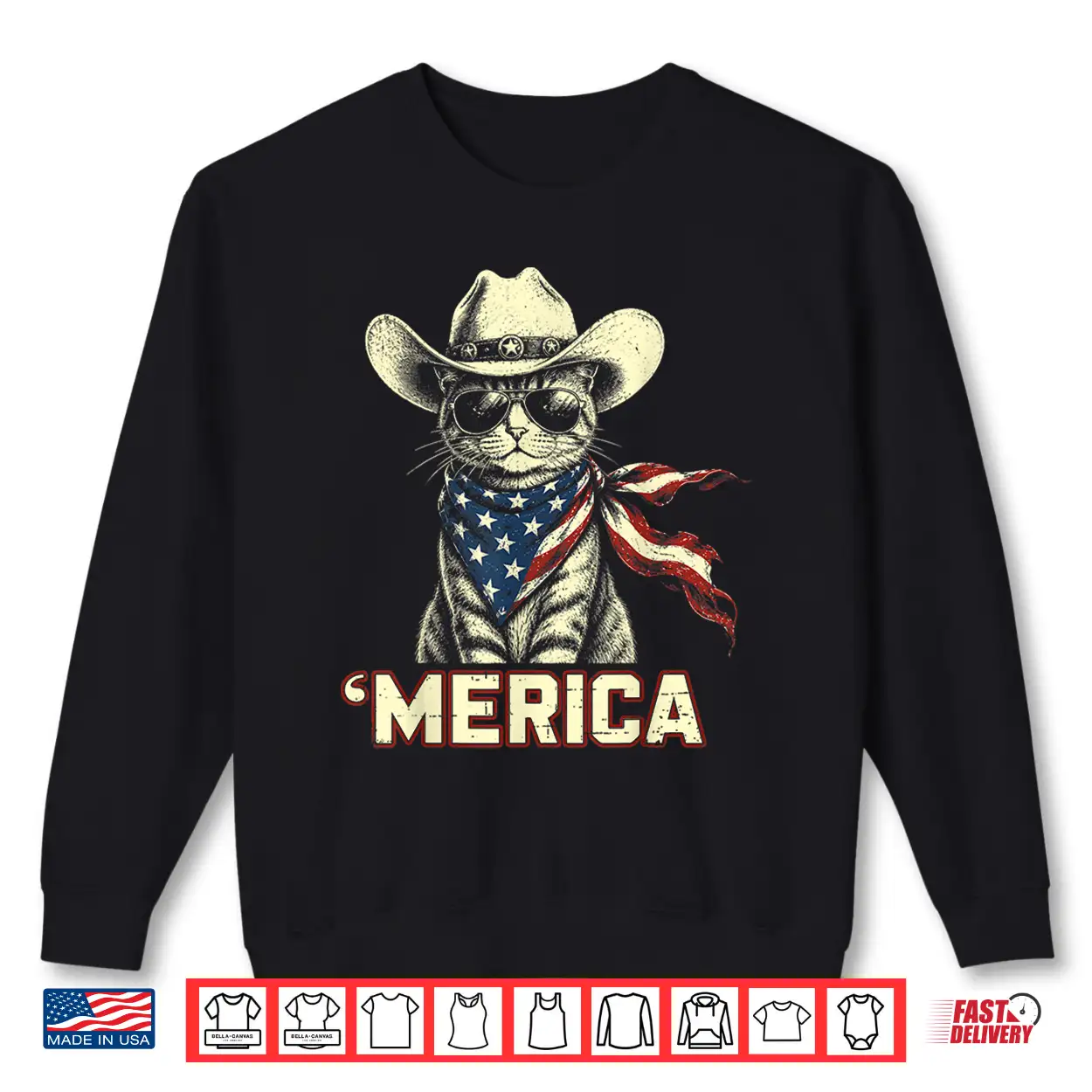 Funny Usa ‘Merica Cat 4Th Of July Patriotic Men Women Kids Shirt Funny Usa ‘Merica Cat 4Th Of July Patriotic Men Women Kids Shirt