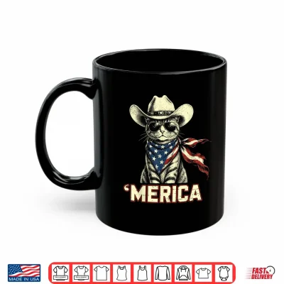Funny Usa 'Merica Cat 4Th Of July Patriotic Men Women Kids Shirt 3 Mug Funny USA Merica Cat 4th of July Patriotic Men Women Kids Shirt
