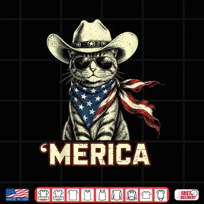 Funny Usa 'Merica Cat 4Th Of July Patriotic Men Women Kids Shirt 4 Design Funny USA Merica Cat 4th of July Patriotic Men Women Kids Shirt