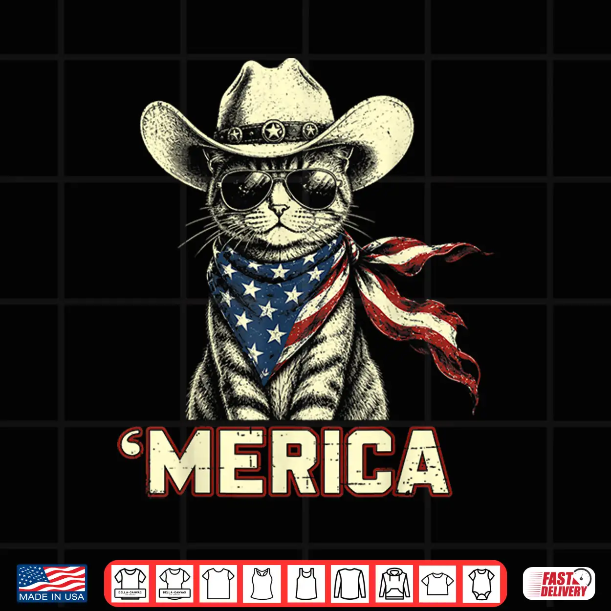 Funny Usa ‘Merica Cat 4Th Of July Patriotic Men Women Kids Shirt Funny Usa ‘Merica Cat 4Th Of July Patriotic Men Women Kids Shirt